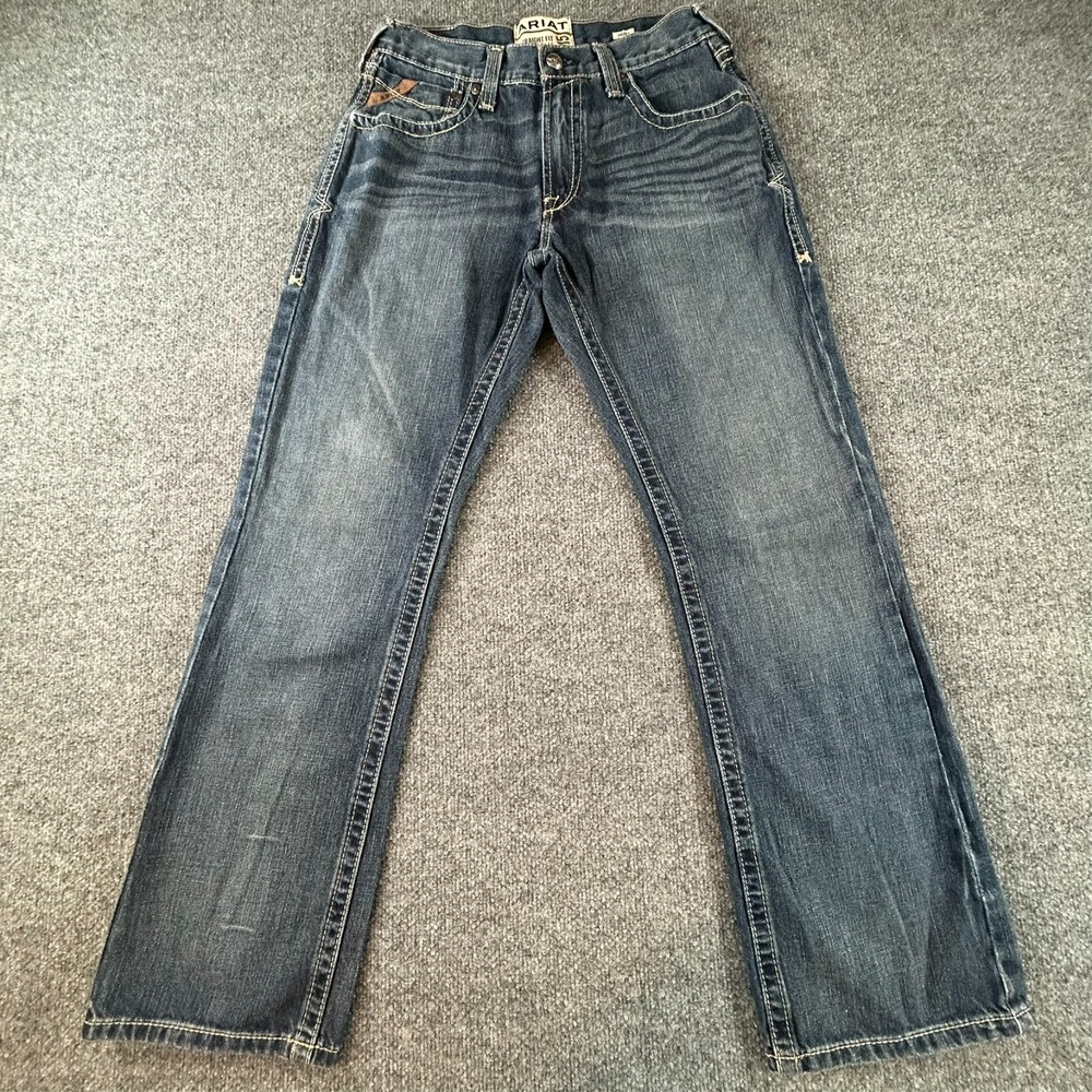 Ariat Men's M5 Straight Fit Blue 30X32 Stretch Denim Jeans 5-Pocket